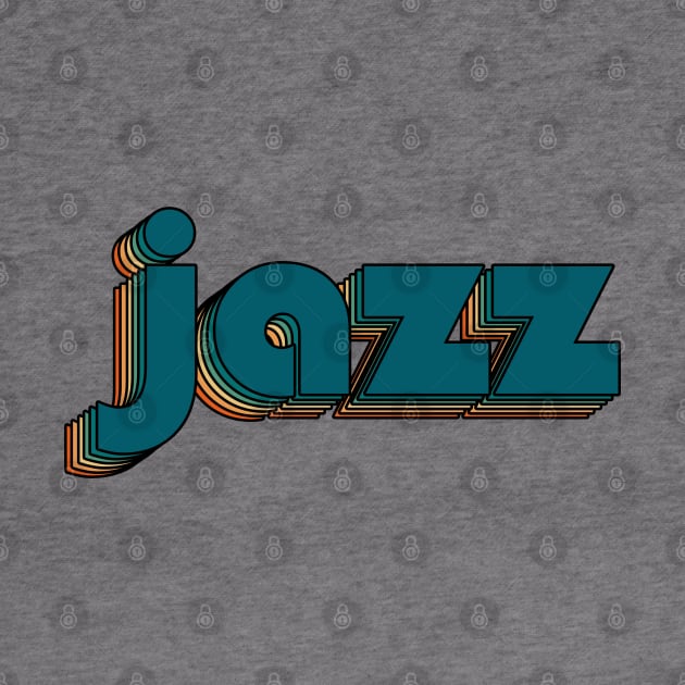 Jazz // Jazz Retro Rainbow Typography Style // 70s by Vincentstore.id